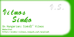 vilmos simko business card